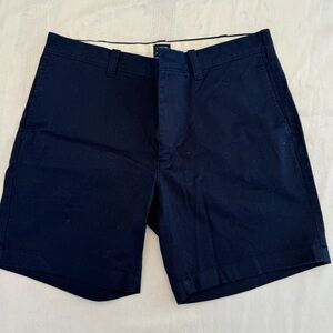 J Crew Dark Navy Blue Chino Shorts. 33W 7" Inseam. Like New.